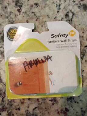 Safety 1st Furniture Wall Straps- Secures furniture to help prevent tipping- NEW